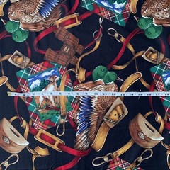 3 1/2 Yards Oakhill Fabric Material Hunt Theme Hound Dogs Mallard Ducks