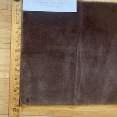 Holly Hunt Big Dreams Velvet 100% Cotton 1605/08 Agent Fabric 11.5×11.5″ Brown