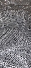 Silver Fishnet Chainmail Mesh/Net Fabric 58” PRICE PER METER