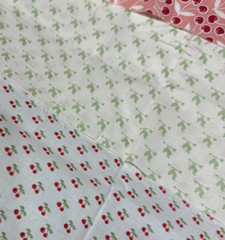 3 Long Pieces Fabric In The Beginning 2020 Cherry Patterns and Rooster