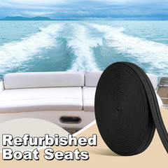 25 Yard Black Vinyl Upholstery Trim Marine Auto Furniture Seat Edge Trim