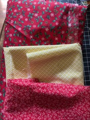 Lot Cranston Print Works & Other Christmas Quilting Fabric Total Over 2 Yards
