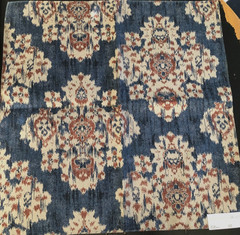 ROBERT ALLEN Oushak in Indigo 26 1/4 x 26 5/8″ Woven Fabric Sample