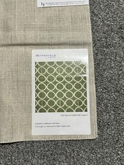 Lee Jofa Fabric Sample 13.25” Circles Forest Linen Green Blithfield Crafts
