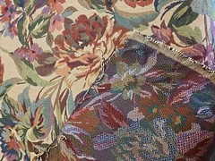 3.8 Yards Vintage FLORAL Woven Tapestry Style Upholstery Fabric 54″ x 140″