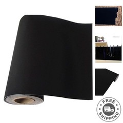 Soft Velvet Craft Liner – Easy-Cut, Black Self-Adhesive Paper 17.7″ x 117″