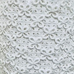 Cotton-Blend Fabric, Eyelet Raised Embroidery(2 Colors) – By the Yard