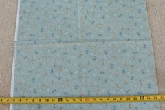 By 1/2 Yd, Vintage, Blue & Gold Floral on Sea-Green Cotton/Classic Cottons,P8643