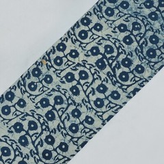 1 Yard Hand Block Floral Print Fabric Natural Cotton Indian Sanganeri Fabric