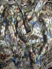 Weitzner Abstract Cut Velvet Floral Uphol Fabric-Hana/Agate / 1 3/4 yard