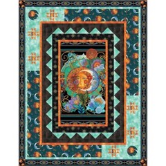 Benartex – Moon & Sun – Repeating Border Stripe – Multi