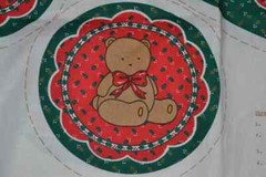 RARE VTG. CHRISTMAS TREESKIRT/TABLECLOTH PANELS/BERRY MERRY CHRISTMAS – U-PICK 1