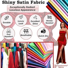 Soft and Shiny 60″ Satin Fabric in Rich Gold – Ideal for Bridal and Evening Wear