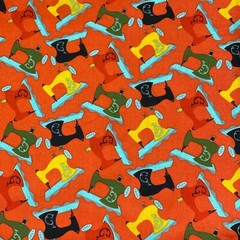 Vintage Antique Sewing Machine Sewing Notions Quilt Fabric 1/2 Yard