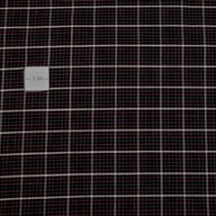 High End Woven Plaid, Red, White & Blue on Black, Classy! Cotton, Per 1/2 Yd