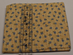 5 piece FQ LOT cotton fabric cream tan blue pink olive FLORAL ribbons bows