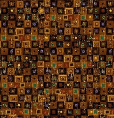 Timeless Treasures Cleo by Chong-A Hwang CM1884 Brown Bejeweled Square Cotton