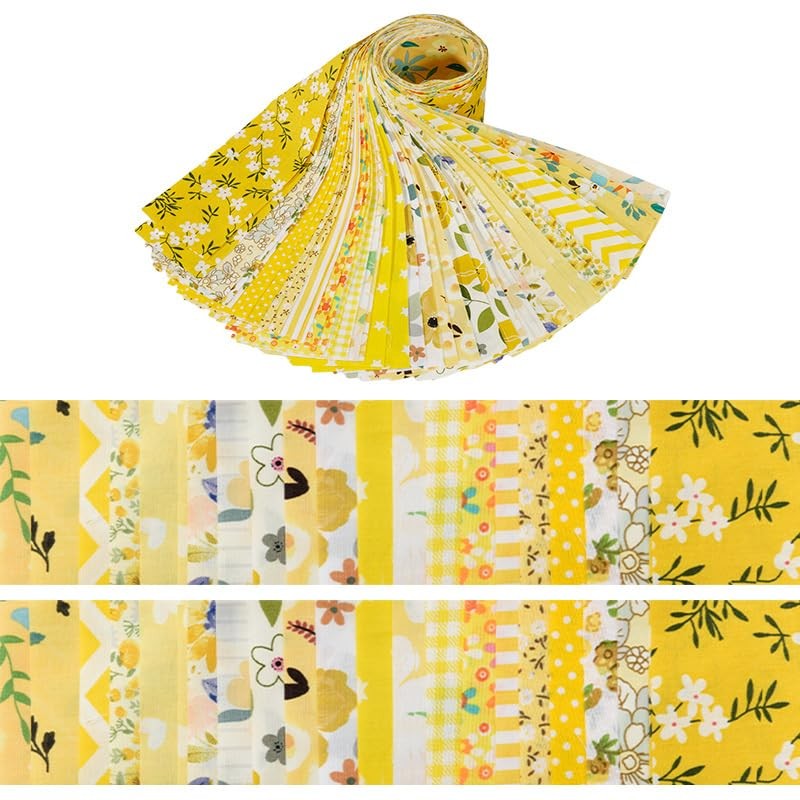 40 PCS Jelly Roll Fabric Strips For Quilting 2.6 Inch Precut Cotton Floral Pro