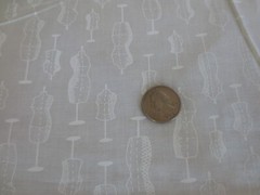 4219. DRESSMAKER’S FORMS on WHITE Quilting COTTON FABRIC – 44-1/2″ x 3-3/4 yds.