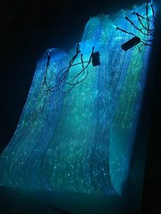 LED Light up Optic Fiber Fabric (100×140 cm,2 controllers )