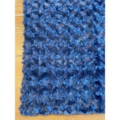Navy Blue Rose Swirl Faux Fur Fabric 60″x35″ 1 Yard Soft Plush 00863