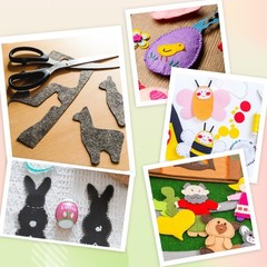 12 Pieces Black Felt Fabric, 8 X 12 Inch Stiff Felt Sheets for Crafts Thick Craf