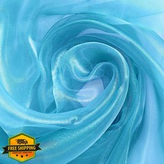 GCVOPTON Pale Blue Organza Fabric 2.2 Yd