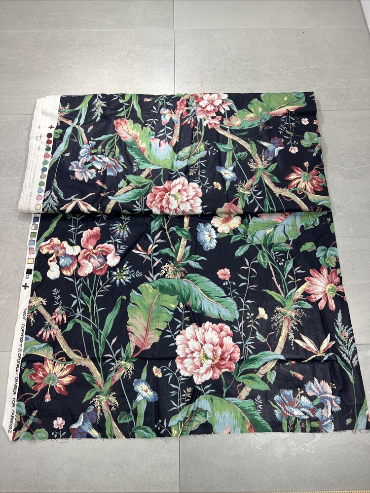 Vintage Deborah Danser Floral Fabric for FabriYaz 54” x 20 ft Designer Yardage