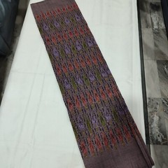 Thai Antique Silk Fabric Purple Violet Pink Hand Woven100%Pattern (For Crafting)