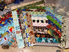 I SPY STRIP SET of 40: 100% Cotton 2.5″ fabric strips of prints as shown #2 set