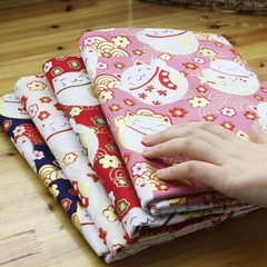 100*150cm DIY Japanese Kimono Cotton Fabric Retro Cloth Fortune Cat Dog Material