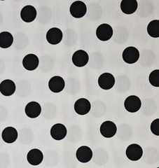 Polka Dot Fabric Black White SEVENBERRY All Cotton HALF YARD BTHY