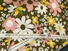 2 Yards Retro Floral Print Cotton Quilting Fabric Magic Moon For Joann