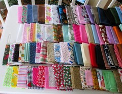 7 LB SCRAP ASSORTED PIECES ALL COTTON QUILT FABRIC BOX 3