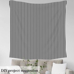 The Yard Black and White Striped Upholstery Fabric, 1 Yard, Multi 521