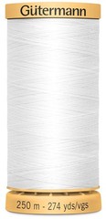 Natural Cotton Thread 273 Yards-White White