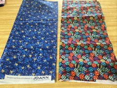 Vintage Jo-Ann Fabrics Cotton Christmas Fabric 2 Separate Yards 36 X 44”