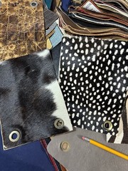 Large Quality Leather Sample Swatch Lot Craft Wallet Sheath Zebra Cobra Croc Etc