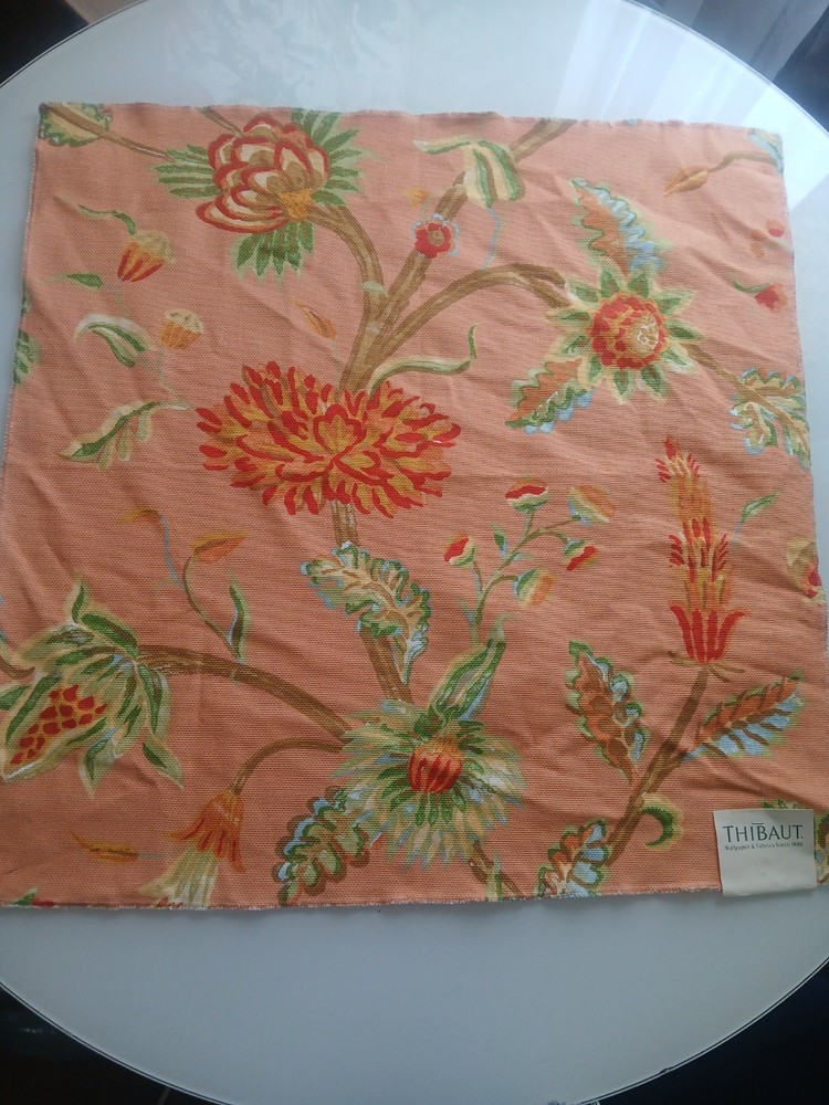 26″x26″ Thibaut discontinued Georgetown print fabric T6137