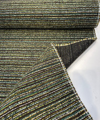 Hollywood Stripe Jamaica Green Valdese Chenille Upholstery Fabric By The Yard