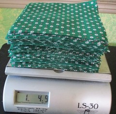 JUMBO Lot of 250 6″ X 6″ SQUARES *PRECUT* 100% Cotton Fabric Green floral