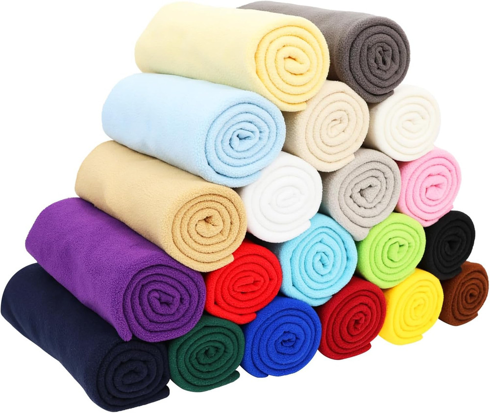 20PCS Knitted Polar Fleece Fabric 20”x40” for Sewing & Crafts
