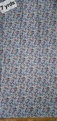 Sky Blue floral Printed spandex stretchable Fabric wrinkle Free 60” W Sold BTY