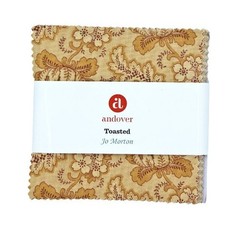 5″ Charm Pack – Toasted by Jo Morton for Andover Cotton Fabric Precuts M520.58