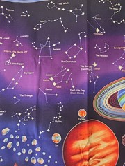 Space Cotton Fabric Panel By Avlyn Planets Constellations Solar System