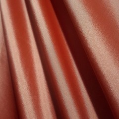 SALMON CORAL IVORY TAFFETA Fabric Two Tone plain shot polyester 58″ By The Yard