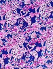 ~ Lilly Pulitzer Fabric Cotton Lycra – Love Love , 18”x28”# 216