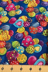 Balloons on Blue 19” X 42” 100% cotton fabric #2396