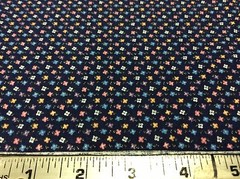 FLORAL MINI COTTON PRINT ON NAVY- 1 1/8 YARDS