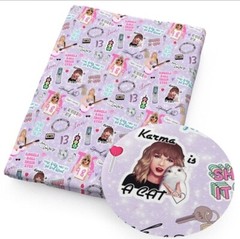 Singer eras Polyester Cotton blend fabric. Music concert album 20″x55″ 1249578